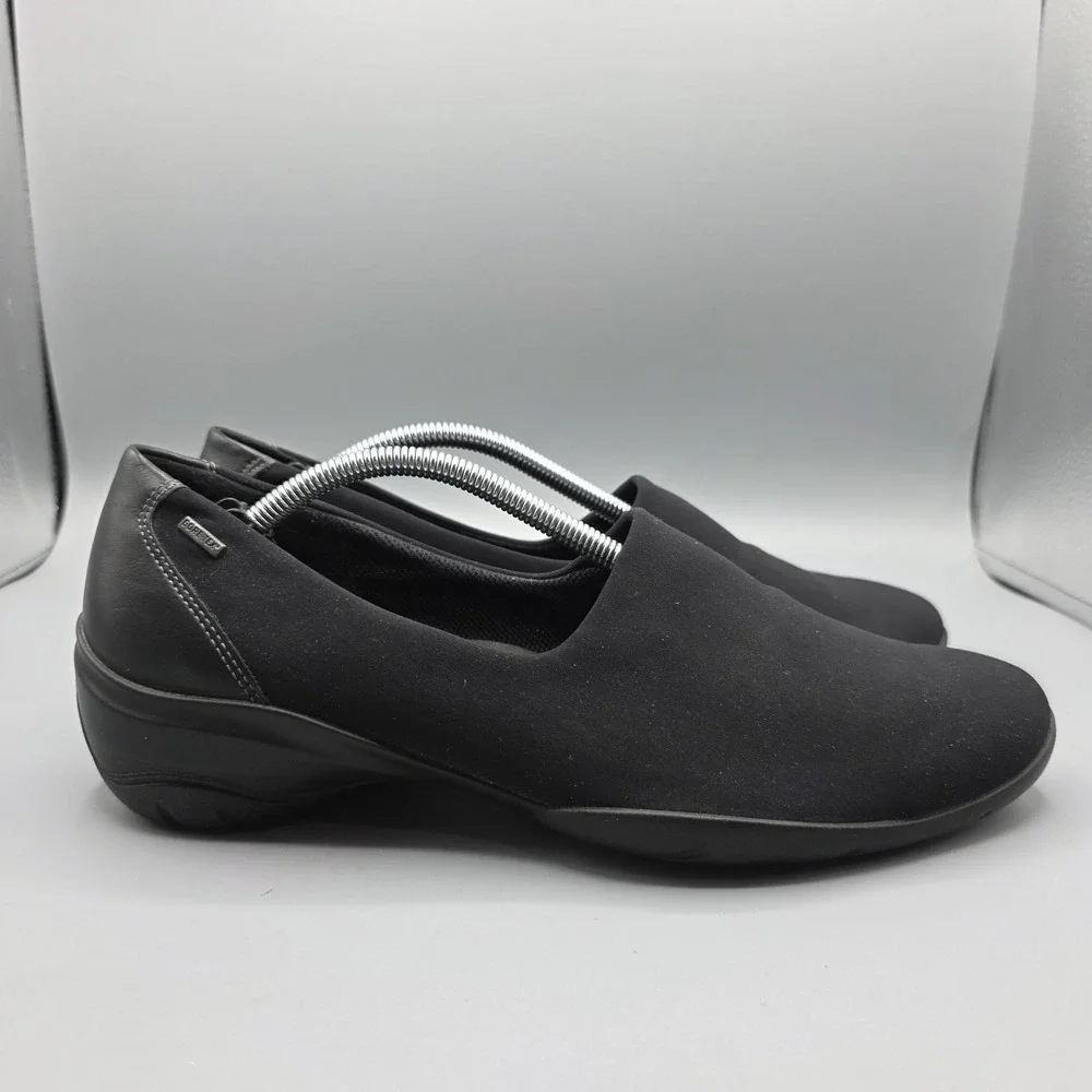ECCO Rise Shoes Womens 40 Black Gore-Tex Waterproof Slip‎ On Wedge Comfort